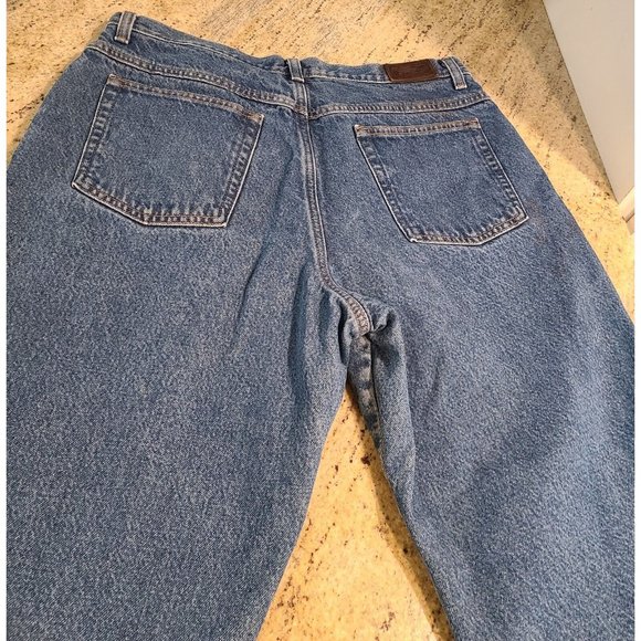 Vintage LL Bean Womens Size 16 P Relaxed Fit Plaid Cotton Lined Jeans Double L - Picture 12 of 16